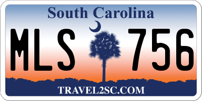 SC license plate MLS756