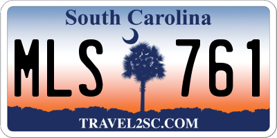 SC license plate MLS761