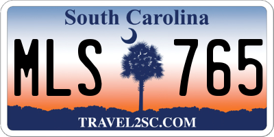 SC license plate MLS765