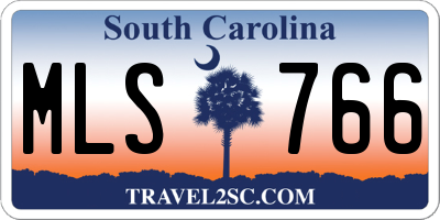 SC license plate MLS766