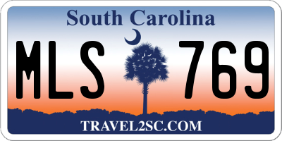 SC license plate MLS769