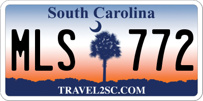 SC license plate MLS772