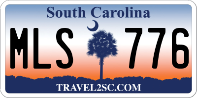 SC license plate MLS776