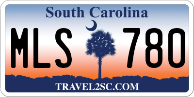 SC license plate MLS780