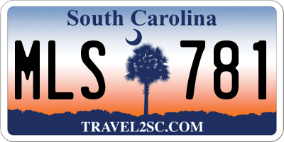 SC license plate MLS781