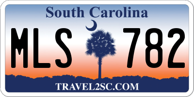 SC license plate MLS782