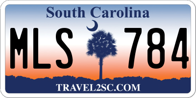 SC license plate MLS784