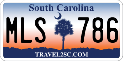 SC license plate MLS786