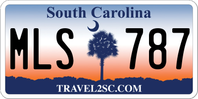 SC license plate MLS787