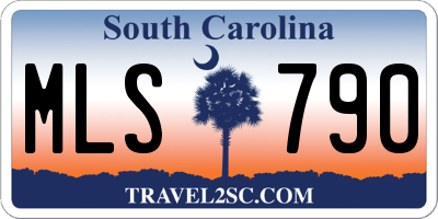 SC license plate MLS790