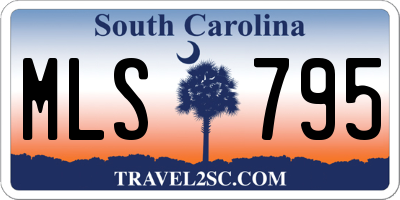 SC license plate MLS795