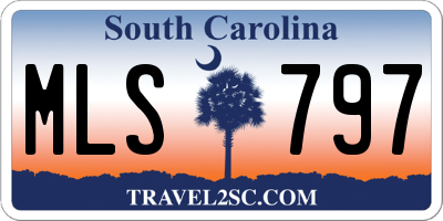 SC license plate MLS797