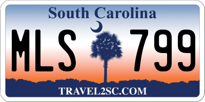 SC license plate MLS799
