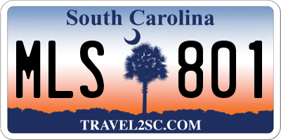 SC license plate MLS801