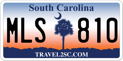 SC license plate MLS810