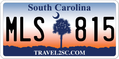 SC license plate MLS815