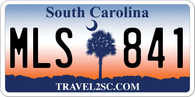 SC license plate MLS841