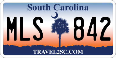 SC license plate MLS842