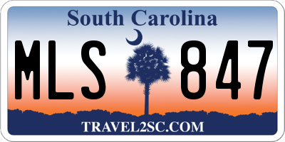 SC license plate MLS847