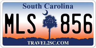 SC license plate MLS856