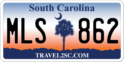 SC license plate MLS862