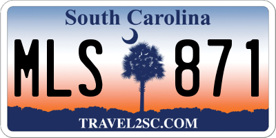 SC license plate MLS871