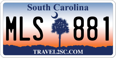 SC license plate MLS881