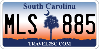 SC license plate MLS885