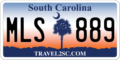 SC license plate MLS889