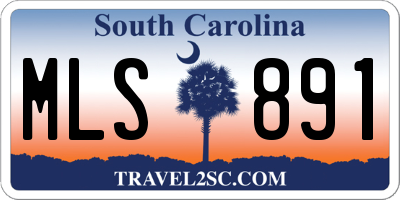 SC license plate MLS891