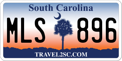 SC license plate MLS896