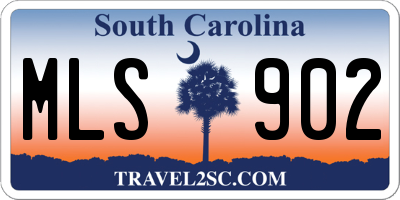 SC license plate MLS902