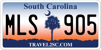 SC license plate MLS905
