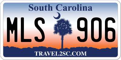 SC license plate MLS906