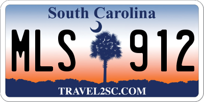 SC license plate MLS912