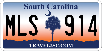 SC license plate MLS914