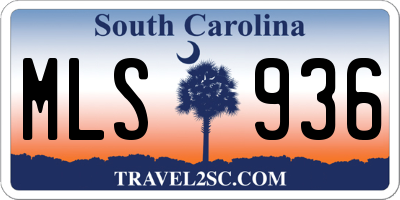 SC license plate MLS936