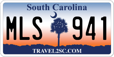 SC license plate MLS941