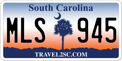 SC license plate MLS945