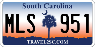 SC license plate MLS951