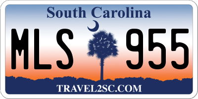SC license plate MLS955