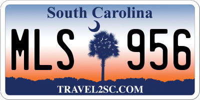 SC license plate MLS956
