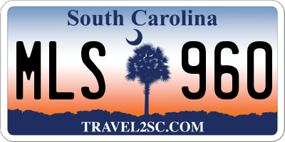 SC license plate MLS960