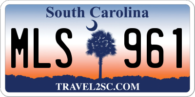 SC license plate MLS961