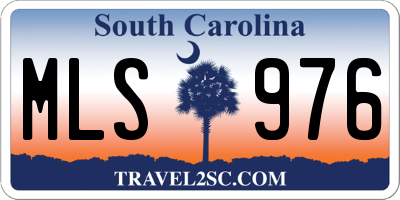 SC license plate MLS976