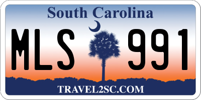 SC license plate MLS991