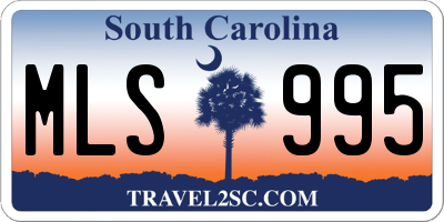 SC license plate MLS995
