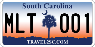 SC license plate MLT001