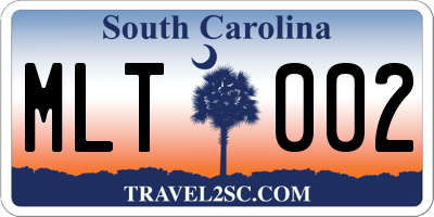 SC license plate MLT002