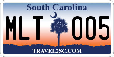 SC license plate MLT005